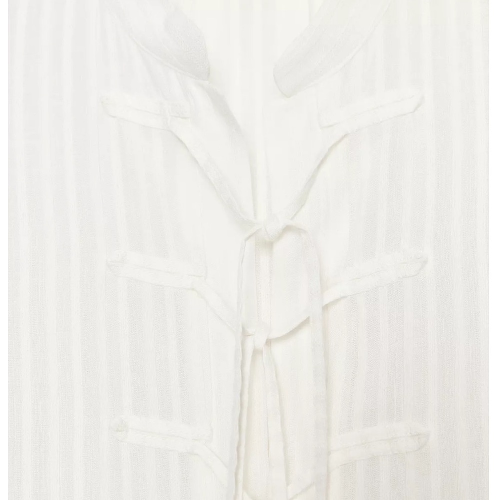 Zara ZW Collection Striped Shirt w Ties - US XS - Picture 5 of 8